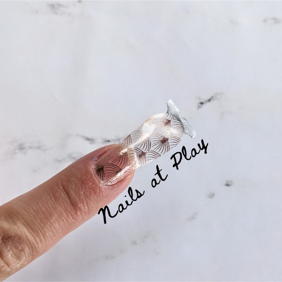 5 for $15 Nail Wraps- Evenly Quinn (transparent) - Picture 2 of 7